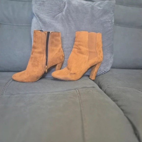 Boots Shoes - Boots Tan Heeled Ankle Boots
